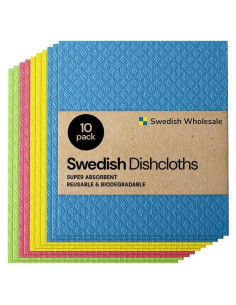 Paños de Limpieza Reutilizables Swedish Wholesale - 10 Unidades