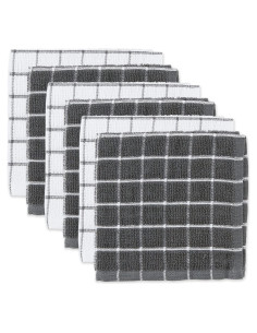 Conjunto de paños de cocina DII Basic Terry 30x30 cm 6 Piezas Gris