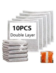 Paños de limpieza de alambre Neogor 10PCS 20x20cm plata