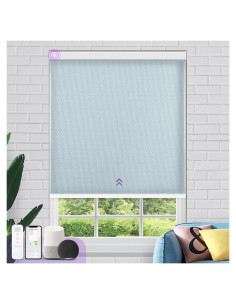 Persianas Motorizadas Astomi 115x95 cm Azul Lago Control Remoto