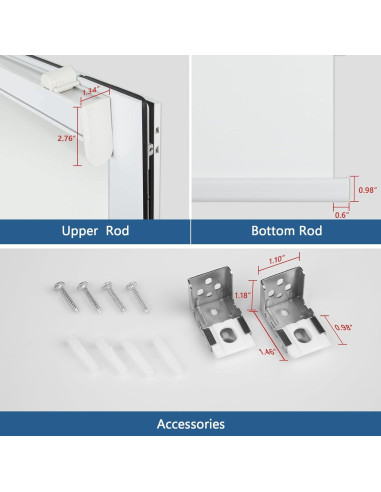 Cortina enrollable motorizada Grandekor 89x183 cm gris opaca