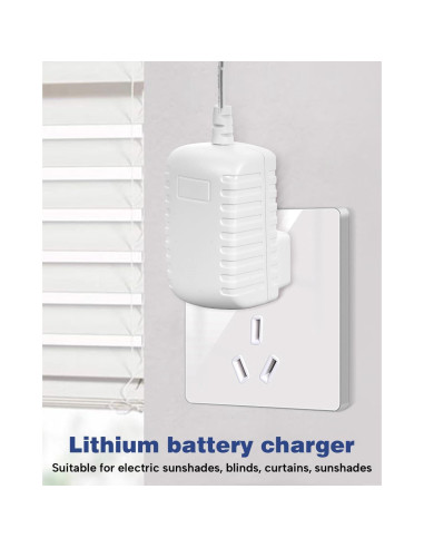 Cargador de iones de litio Vomtepe 12V para persianas 6x3x8cm