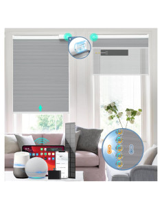 Persianas Motorizadas Solar Blankendon 91x162 cm Gris