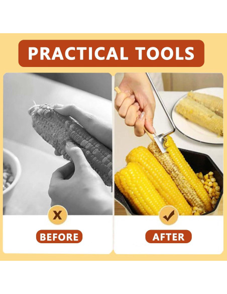 Pelador de maíz JILITSE de acero inoxidable ergonómico Pelador de maíz JILITSE de acero inoxidable ergonómico