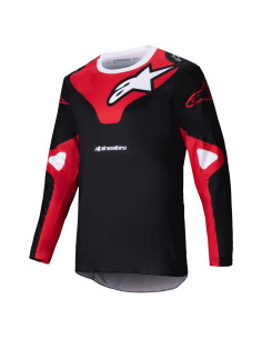 Jersey Racer Veil Alpinestars Negro/Rojo Brillante S
