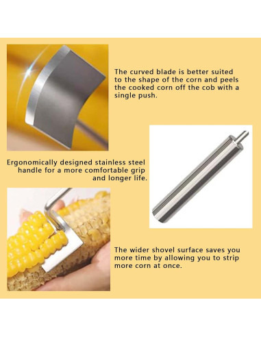 Pelador de maíz JILITSE de acero inoxidable ergonómico