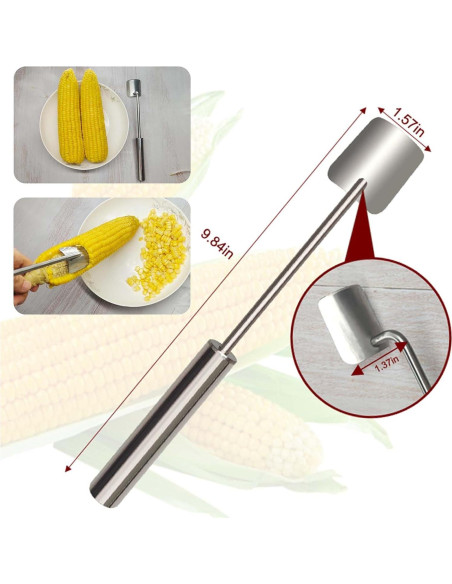 Pelador de maíz JILITSE de acero inoxidable ergonómico Pelador de maíz JILITSE de acero inoxidable ergonómico