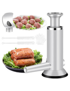 Máquina de embutir salchichas Usluole 2 en 1 acero inoxidable
