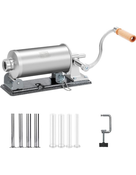 Rellenador de Salchichas MZTOGR Horizontal Acero Inoxidable 1.13 kg Rellenador de Salchichas MZTOGR Horizontal Acero Inoxidable 1.13 kg