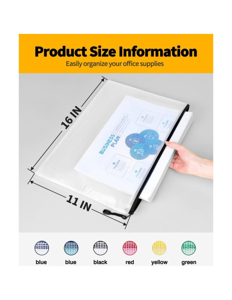 Bolsa de Malla con Cremallera SUNEE 27,94x40,64 cm Negra - 30 Paquetes Bolsa de Malla con Cremallera SUNEE 27,94x40,64 cm Negra - 30 Paquetes