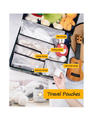 Bolsa de Malla con Cremallera SUNEE 27,94x40,64 cm Negra - 30 Paquetes