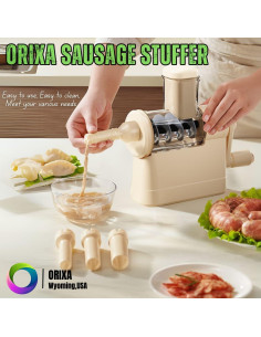 Embutidora de Salchichas ORIXA 0,99 kg 2 en 1 para Casa 2