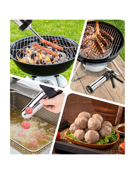 Pistola para hacer jerky HK de acero inoxidable 2.5kg con boquillas