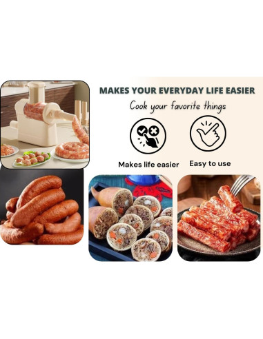 Embutidora de Salchichas ORIXA 0,99 kg 2 en 1 para Casa