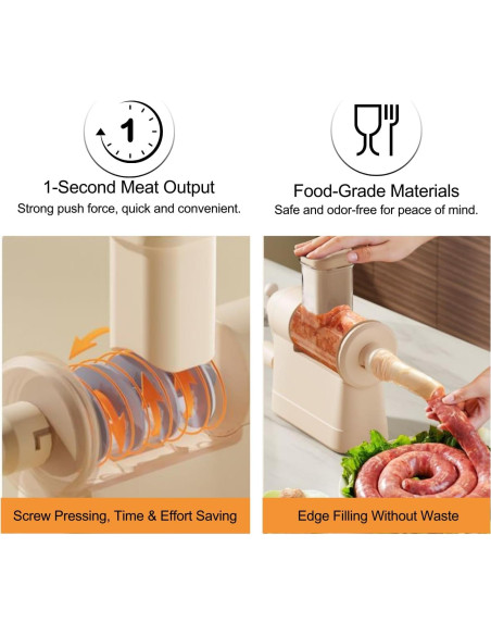 Embutidora de Salchichas ORIXA 0,99 kg 2 en 1 para Casa