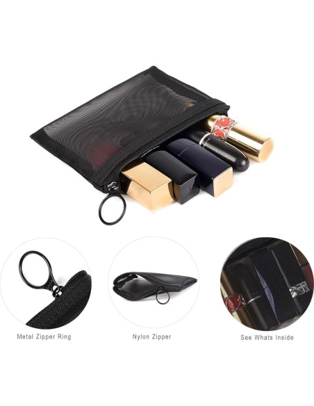 Bolsas de Malla con Cierre PATU, 5 Piezas, Tamaño S