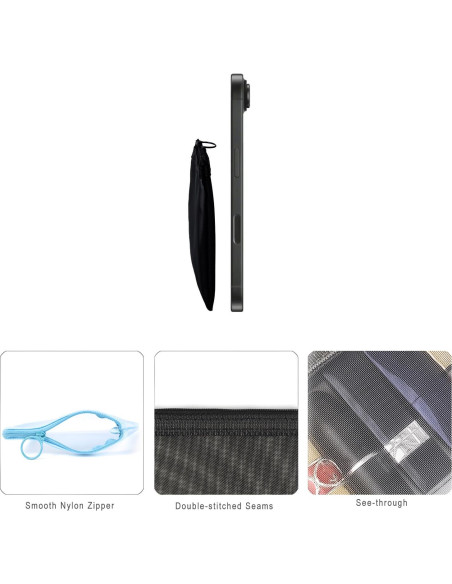 Bolsas de Malla con Cierre PATU, 5 Piezas, Tamaño S