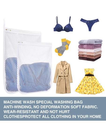 3 Bolsas de Lavandería Malla RoomyRoc 30x38 cm Delicados