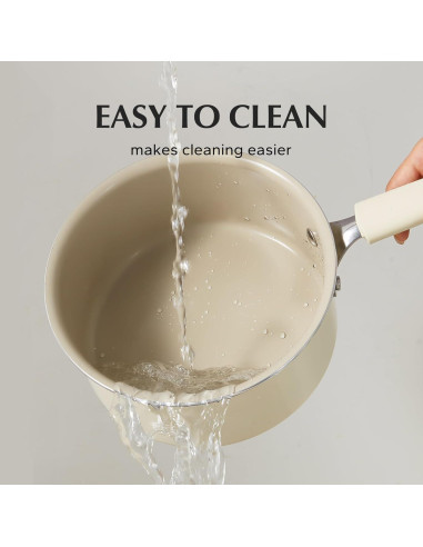 Cacerola Antiadherente Cerámica Redchef 1.5L y 2.5L con Tapa