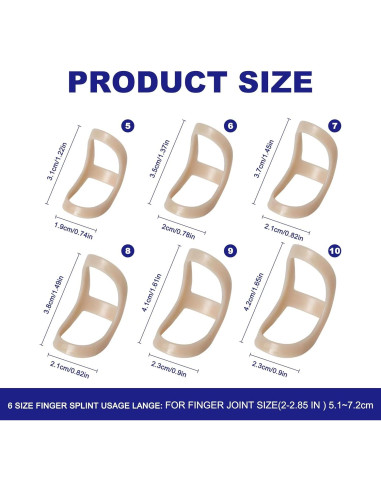 6 Férulas Ovaladas para Dedos SOFT HOME Impermeables