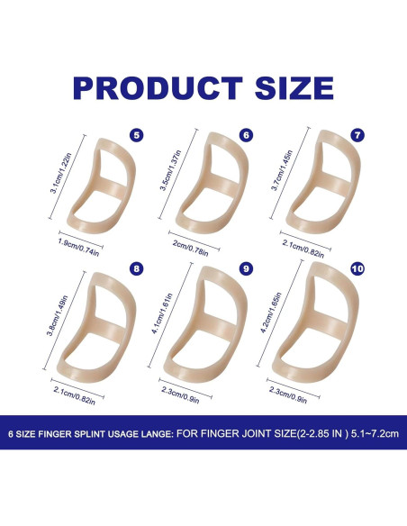 6 Férulas Ovaladas para Dedos SOFT HOME Impermeables