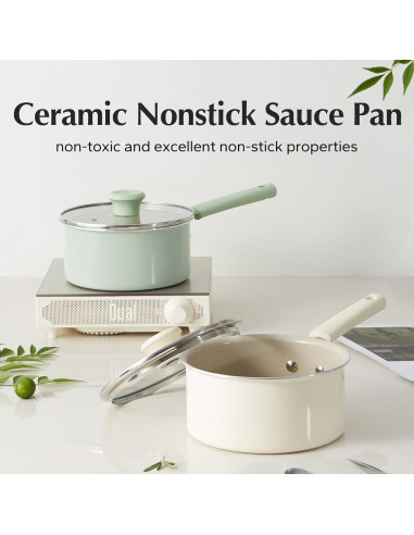 Cacerola de Cerámica Antiadherente Redchef 1.5L con Tapa