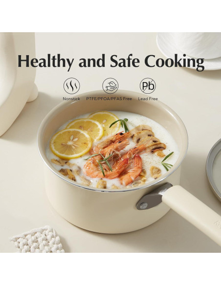 Cacerola de Cerámica Antiadherente Redchef 1.5L con Tapa