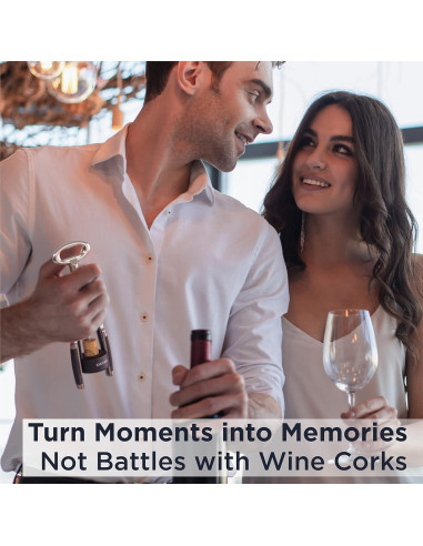 Sacacorchos Deiss 2 en 1 para Vino y Cerveza - Ergonomico