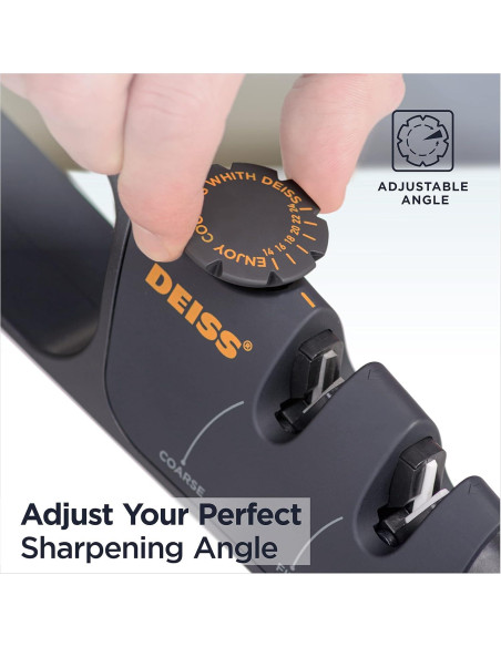 Afilador de cuchillos Deiss PRO con ángulo ajustable - Manual