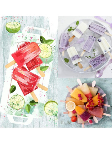 Moldes de Paletas de Silicona Azonbey 10 Cavidades Rojo