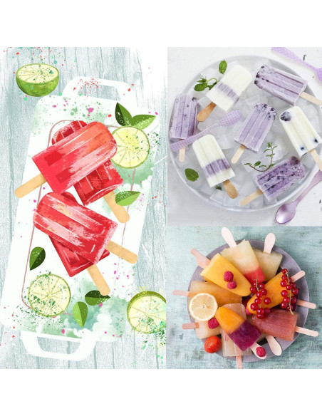 Moldes de Paletas de Silicona Azonbey 10 Cavidades Rojo