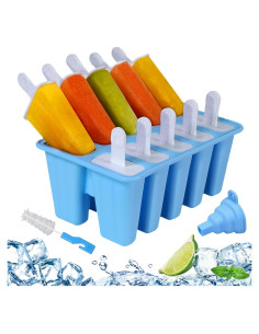 Molde de Paletas de Silicona Choicy 10 Cavidades Azul