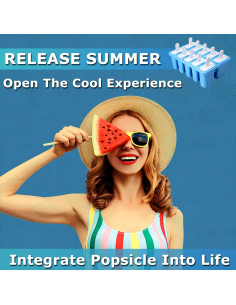 Molde de Paletas de Silicona Choicy 10 Cavidades Azul 2