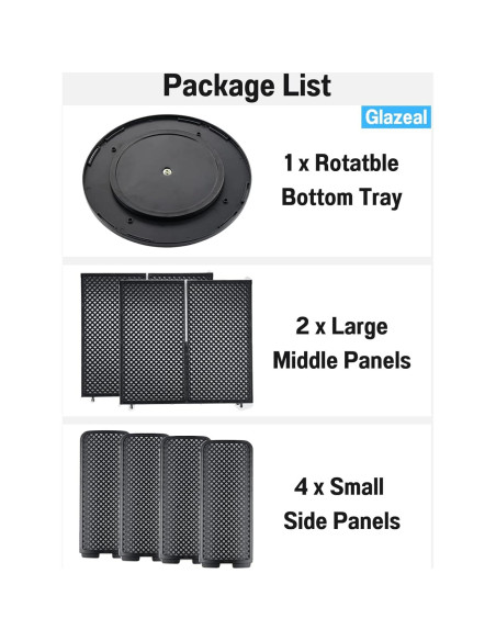 Organizador Rotatorio de Tazas y Tapas Glazeal 4 Compartimentos