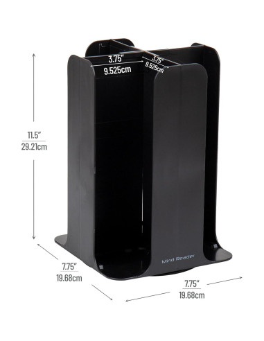 Carrusel de Tazas y Tapas Mind Reader, Negro, 19.68x19.68x29.21 cm