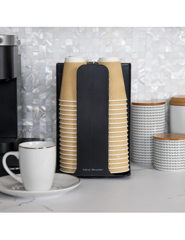 Carrusel de Tazas y Tapas Mind Reader, Negro, 19.68x19.68x29.21 cm