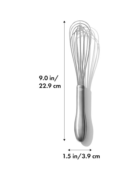 Batidor de Acero Inoxidable OXO 22.86 cm Apto Lavavajillas