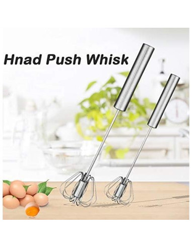 Batidor de Huevos Semiautomático Fnoko Acero Inoxidable 3PCS