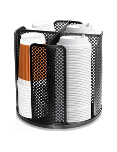 Soporte Rotatorio para Tazas de Papel Ceiiseaon 4 Compartimentos