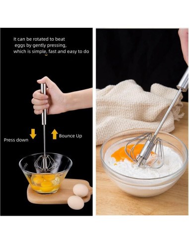 Batidor de Huevos Manual Chinshwehaw 30.48 cm Acero Inoxidable