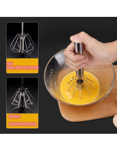 Batidor de Huevos Manual Chinshwehaw 30.48 cm Acero Inoxidable