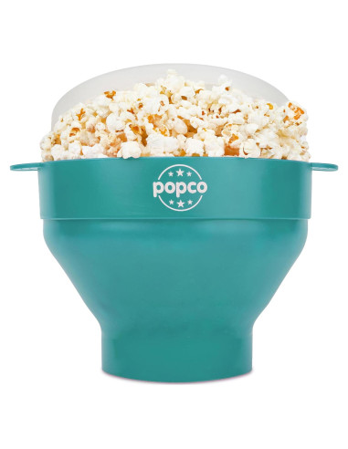 Hacedor de Palomitas Popco Silicona Microondas 15 Tazas Aqua