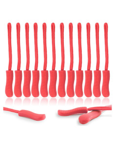 CooBigo 12 Pack Tiradores de Cremallera Rojos - Antideslizantes
