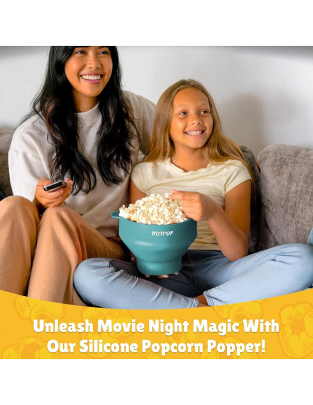 Hacedor de Palomitas Popco Silicona Microondas 15 Tazas Aqua
