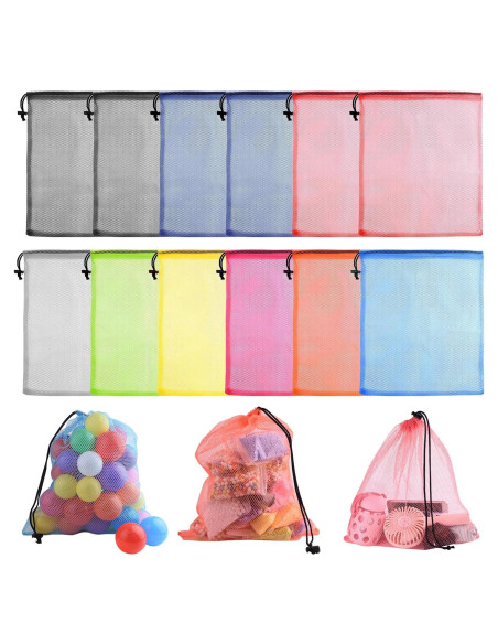 Bolsas de Almacenamiento de Malla PLULON 12 Pcs 34x40 cm