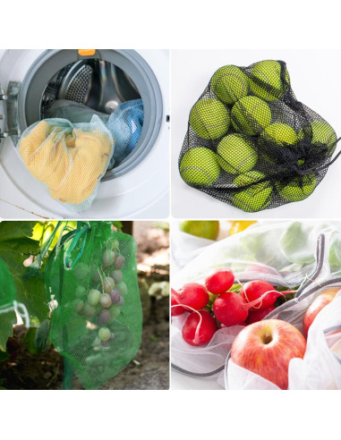 Bolsas de Almacenamiento de Malla PLULON 12 Pcs 34x40 cm