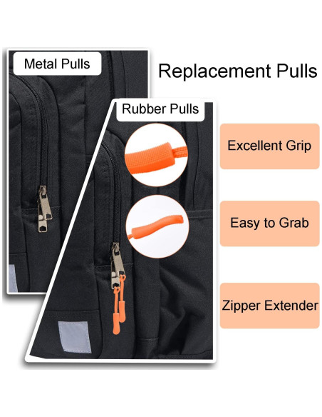 CooBigo 12 Pack Tiradores de Cremallera Rojos - Antideslizantes