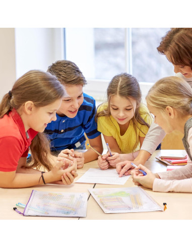 Bolsas de Malla con Cremallera JARLINK 24 Pcs A4 Multicolor