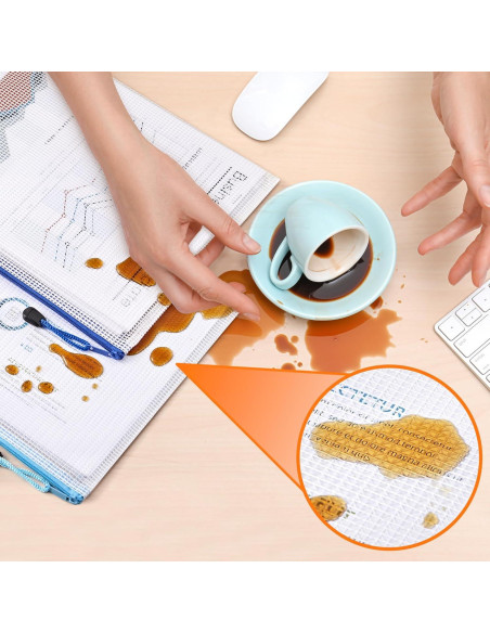 Bolsas de Malla con Cremallera JARLINK 24 Pcs A4 Multicolor