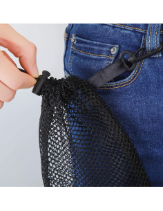 8 Bolsas de Malla Negras Shappy con Cierre de Cordón 27.4x19cm 2